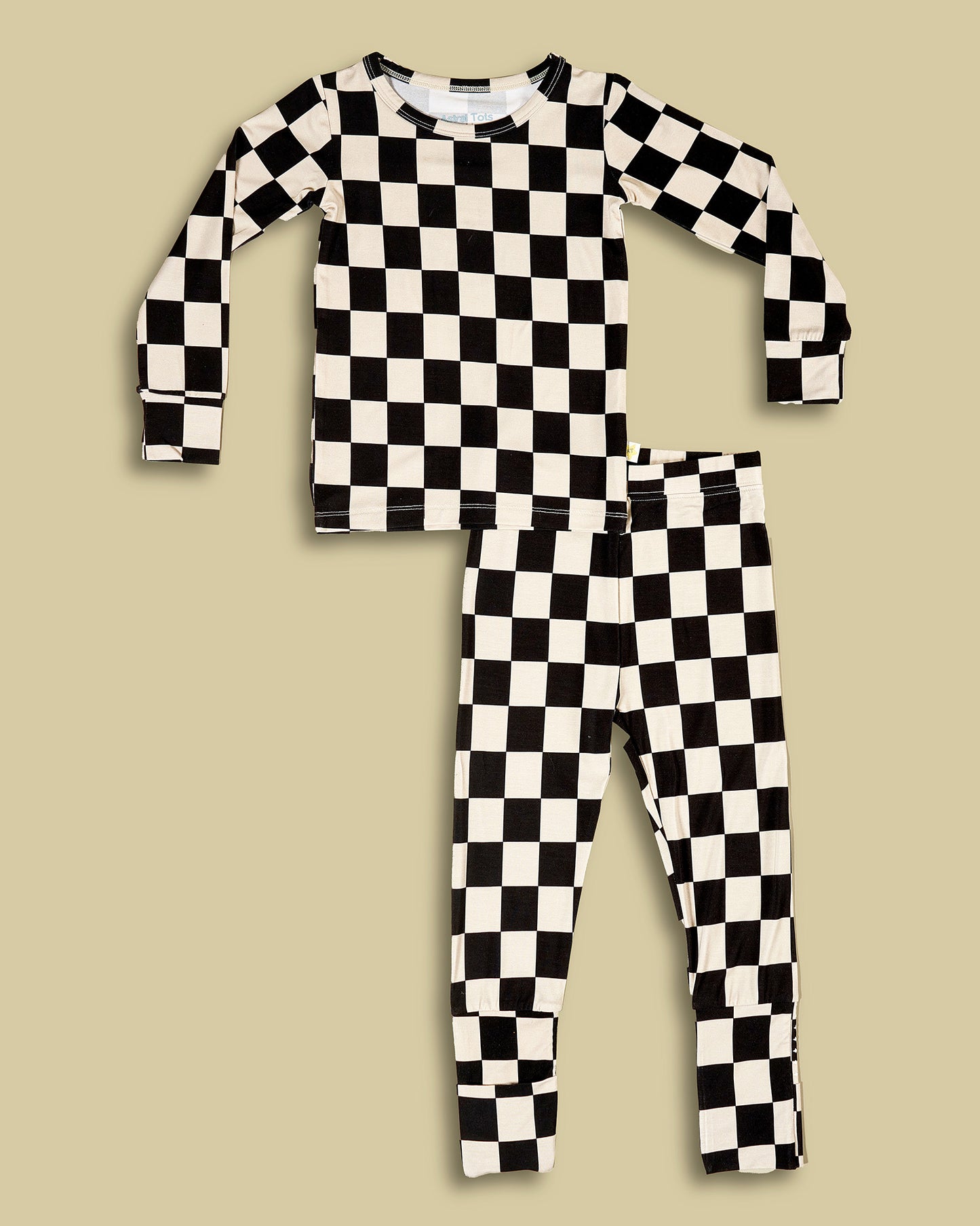 Bamboo Two-Pieces | Oat & Ink Checked