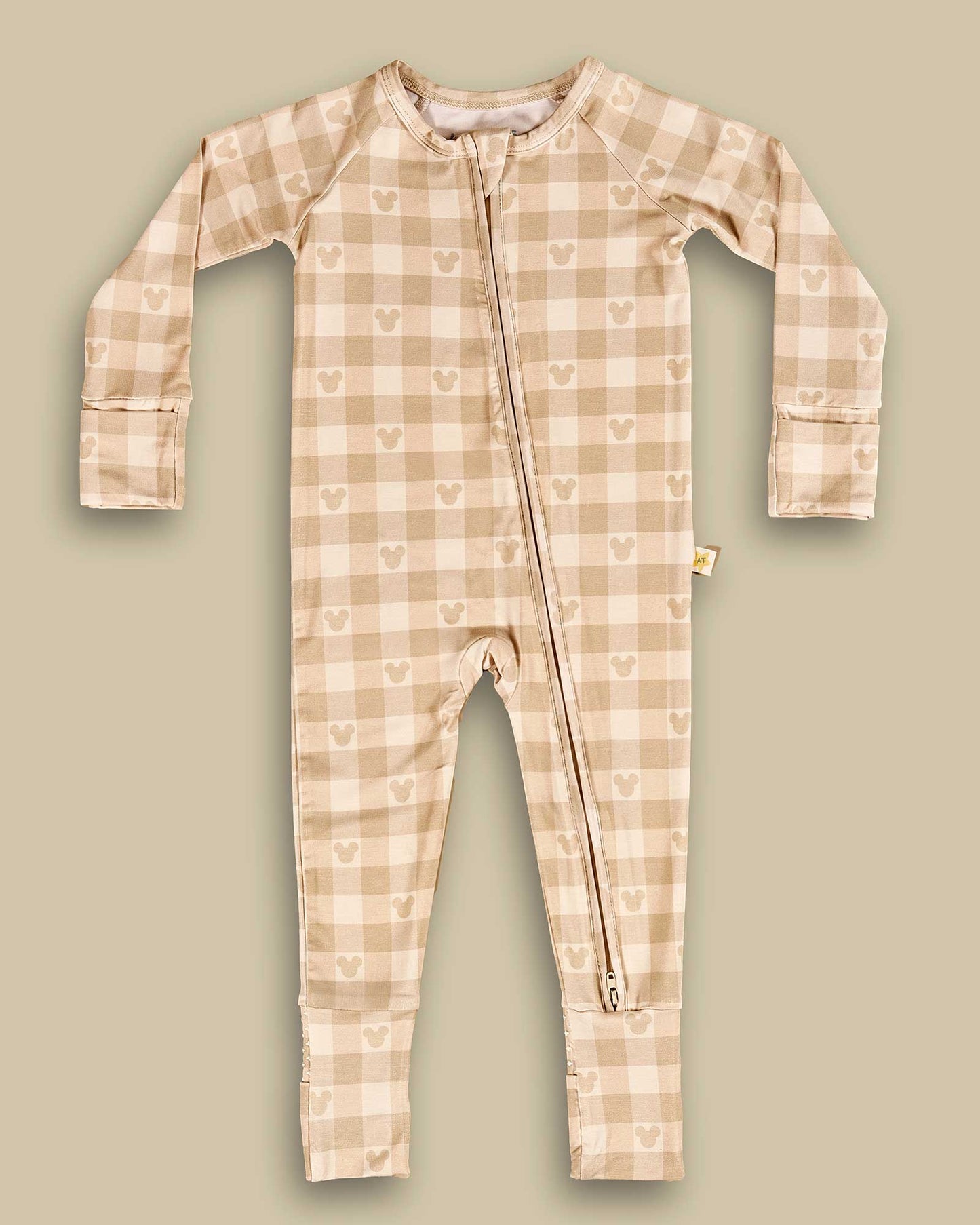 Bamboo Zippered PJ | Mouse Checked