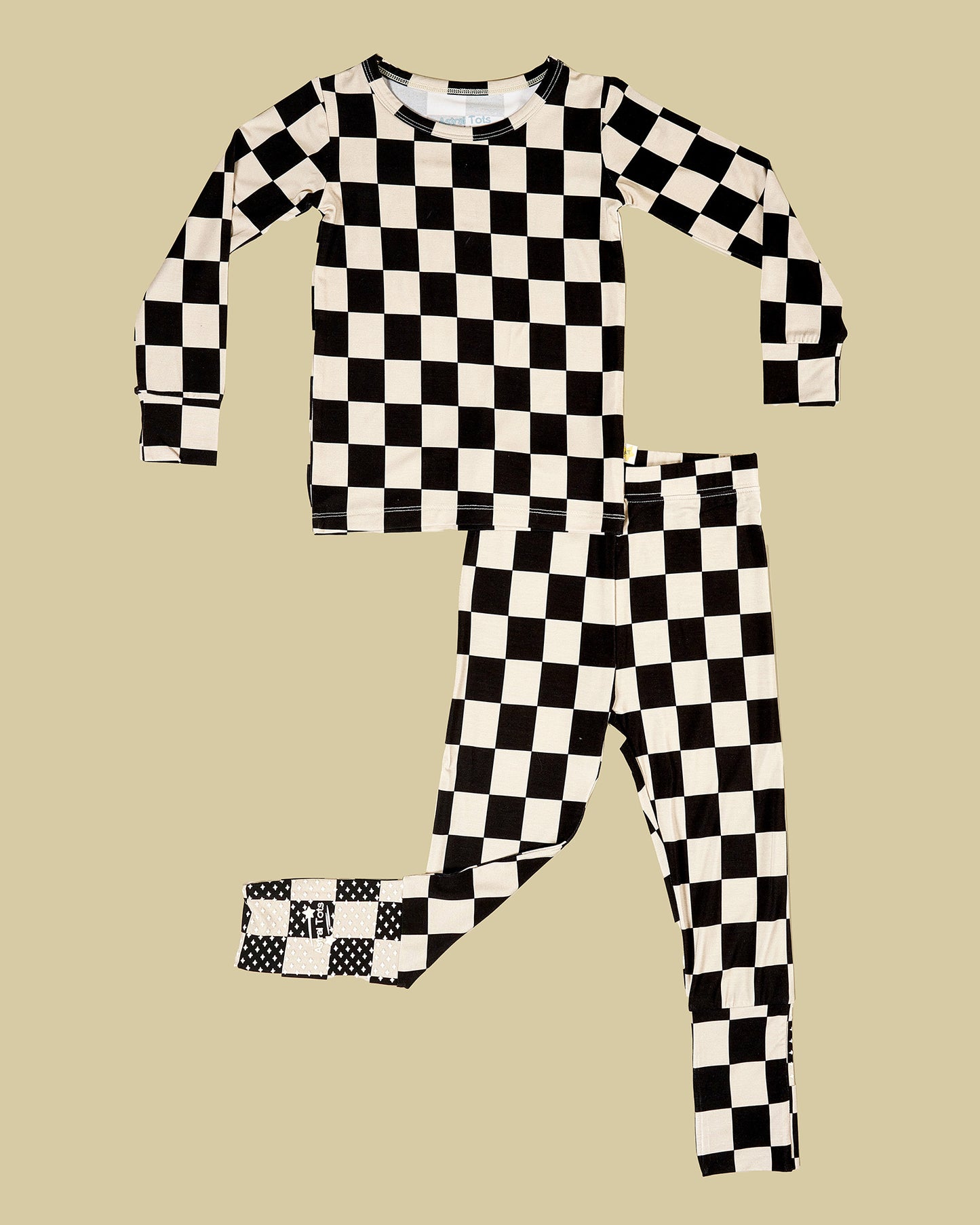 Bamboo Two-Pieces | Oat & Ink Checked